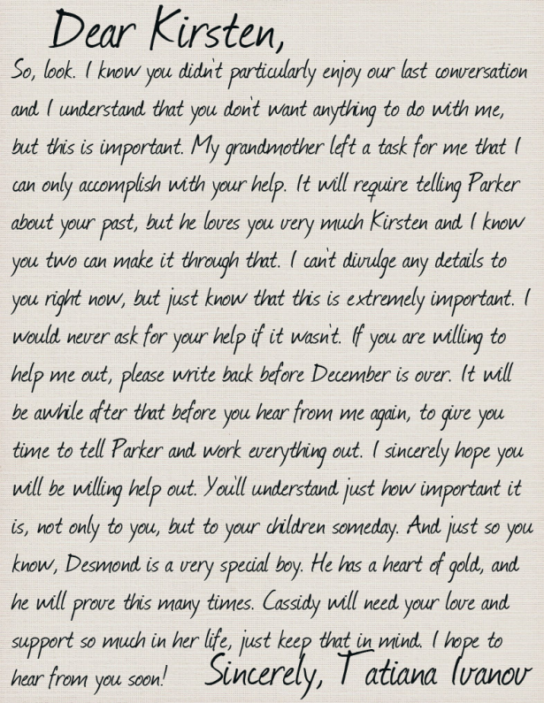 Tatiana's Letter